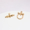 Fermoir à bascule libellule dorée plaqué or 14 carats pour création bijoux - Style Forme Libellule (08# Normal)