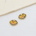 Miniature gold-plated Ruyi lock charms with colorful enamel for DIY jewelry making - Three Color Ruyi Lock (10#)