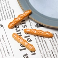 Realistic miniature resin baguette bread charms for DIY food play and craft decoration - Baguette