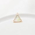 Colgante triangular iridiscente con borde dorado para creación de joyas DIY - Estilo Colgante Triángulo (07#17*18mm)