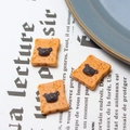 Resin toast bread cabochon with brown 3D bear head for DIY craft and phone case - Bear Food