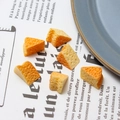 Set of six realistic resin cheese slices for DIY crafts and miniature food models - Cheese Cake