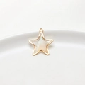 Colgante de estrella de concha iridiscente con borde dorado para joyería artesanal - Estilo Colgante Estrella de Cinco Puntas (14#16*18mm)