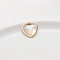 Colgante de corazón de concha con baño de oro para creación de joyas y manualidades - Estilo Corazón (15#15*15mm)