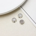 Vintage silver St. Benedict medal beads set for DIY jewelry making and bracelets - Saint Benedict Medal Round Bead (33#9mm)
