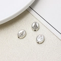 Three pieces of vintage silver alloy Miraculous Medal charms for DIY jewelry making - Virgin Mary Oval Bead (37#8*10mm)