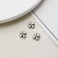 Three vintage oxidized silver-style cross charms for DIY jewelry making and beading - Retro Cross-Arm Bead (27#9mm)