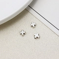 Three vintage silver-finished cross beads for DIY jewelry making and bracelet assembly - Silver Cross Accessory (25#6mm)
