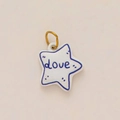 Star-shaped ceramic love pendant in 18K gold plated stainless steel for DIY jewelry - No 1 Love Star