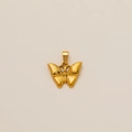 Elegante colgante de mariposa dorada con acabado pulido y cierre para collares - Mariposa Pulida