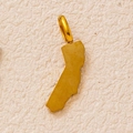 Goldener Anhänger in Form Kaliforniens mit 18K Goldbeschichtung für DIY Schmuck - Unregelmäßiger Plattenstil / Gold