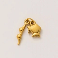 Poliertes 18K vergoldetes Edelstahl Schlüsselanhänger DIY Schmuckzubehör in mattem Gold - Unterwäsche-Form / Gold