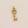 Eleganter 18K vergoldeter herzförmiger Schlüsselanhänger für DIY Halsketten und Schmuck - Herz-Schlüsselform / Gold