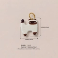 Cute calico cat pendant in 18K gold plated stainless steel with dimension markings - Siamese Cat Pendant (3)