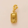 Vintage mobiele telefoon hanger van 18K vacuüm verguld roestvrij staal in goud - Retro telefoon hanger