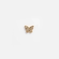 Gioiello farfalla dorata con micro-pave di zirconi trasparenti per regali di compleanno unici - Accessori farfalla / Oro