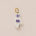 Hamsa-Hand-Anhänger mit 18K Vergoldung und farbenfrohen Emaille-Sternmustern - Nr. 7 Handflächen-Anhänger