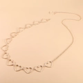 Elegante catena da vita in metallo dorato con cuori intrecciati e chiusura a moschettone - Catena in Vita a Strato Singolo / Oro