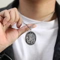 Religiöser Jungfrau Maria Anhänger im Vintage-Punk-Stil für Herren aus Edelstahl - Stahl Stil 1 Anhänger Ohne Kette