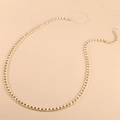 Punk style thick gold curb chain for waist or neck with adjustable lobster clasp closure - Gold
