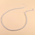 Silver punk style punk hip-hop waist chain with adjustable lobster clasp for jeans - Silver