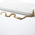 Punk style gold cuban chain bracelet with a rectangular plate and lobster clasp - Bracelet Style A (Width 9mm) / Gold
