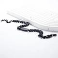 Matte black Cuban link ID bracelet with flat engravable metal tag and lobster clasp - Bracelet Style A (Width 9mm) / Black