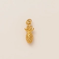 Goldener Ananas-Anhänger mit 3D-Schuppenstruktur aus 18K vergoldetem Edelstahl - Ananas Anhänger