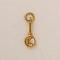 Ciondolo a forma di uovo fritto in acciaio inox placcato oro 18K per gioielli fai-da-te - Ciondolo a Padella con Uovo / 1 Pezzo