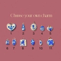 Blue and white floral ceramic charms in various shapes for 18K stainless steel necklaces - Yellow Heart Pendant