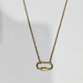 Collar Dorado con Mosquetón Ovalado