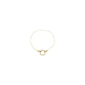 Baroque freshwater pearl bracelet with a stylish 14K gold circular spring clasp - Pearl Bracelet