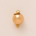 Minimalist triple sphere gold plated pendant with polished geometric 18k finish - Golden Ball Pendant