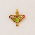 Künstlerischer Schmetterlingsanhänger aus 18K vergoldetem Edelstahl mit bunten Emaille-Flügeln - Motten-Stil (YKXS26041268GK) / Schmetterling
