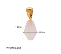 Facettierter Rosenquarz Anhänger mit goldener Öse, Höhe 1,83 cm für Halsketten - Rosenquarz Anhänger