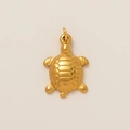 Detailaufnahme eines 18K Gold-Schildkrötenanhängers mit feiner Panzerstruktur und Glanzfinish - Schildkröte Anhänger