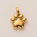 Polished 18K gold-plated stainless steel cat paw pendant jewelry with hanging ring - Dog Paw Pendant
