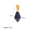 Lapis lazuli diamond-shaped charm with dimensions 1.83cm by 0.66cm and gold bail - Lapis Lazuli Pendant