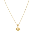 Minimalist gold stainless steel necklace featuring a polished Cancer zodiac pendant - Cancer Pendant Only (Without Chain)