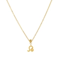 Golden stainless steel Leo zodiac pendant necklace with a minimalist symbol charm - Leo Pendant Only (Without Chain)