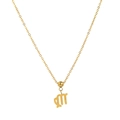 Golden Virgo zodiac sign pendant necklace made of premium stainless steel for women - Virgo Pendant Only (Without Chain)