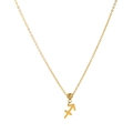 Golden Sagittarius zodiac pendant necklace with polished arrow symbol and thin link chain - Sagittarius Pendant Only (Without Chain)