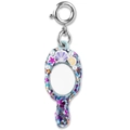 Light blue sea-themed bag charm with colorful sequins and starfish on a white background - Mirror Design