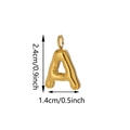 Golden 3D bubble letter A keychain pendant, size 2.4cm by 1.4cm, luxury backpack accessory - Letter A Pendant