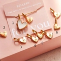 18K vergulde hartvormige hanger ketting met gegraveerde letters en symbolen - Nr. 1 Hart Medaillon Hanger (Koper)
