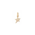 Macro shot of a 18K gold star pendant with pave-set zircon stones and polished bail - Crystal Star Pendant