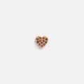Colgante relicario de corazón en oro de 18k con piedras rosas de estilo vintage - Corazón