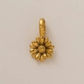 Ciondolo a forma di margherita placcato oro 18 carati con elegante texture opaca - Pendaglio Fiore di Aprile