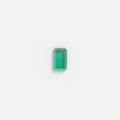 Colgante de gema verde talla esmeralda para relicario DIY de oro de 18k - Julio
