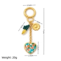 DIY 18K vergoldeter Schlüsselanhänger mit Sonnenblume und Herz-Blumenanhänger - Sonnenblume Stil